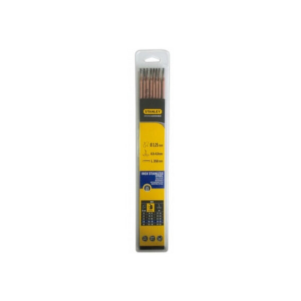 Électrodes inox Stanley, huit pièces de 3,25 mm et 350 mm