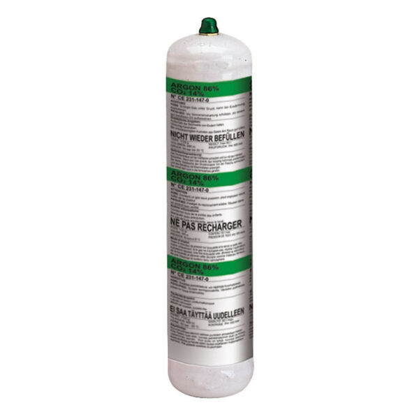 Bouteille gaz Telwin Argon/CO2 jetable de 1 litre pour soudage MIG-MAG