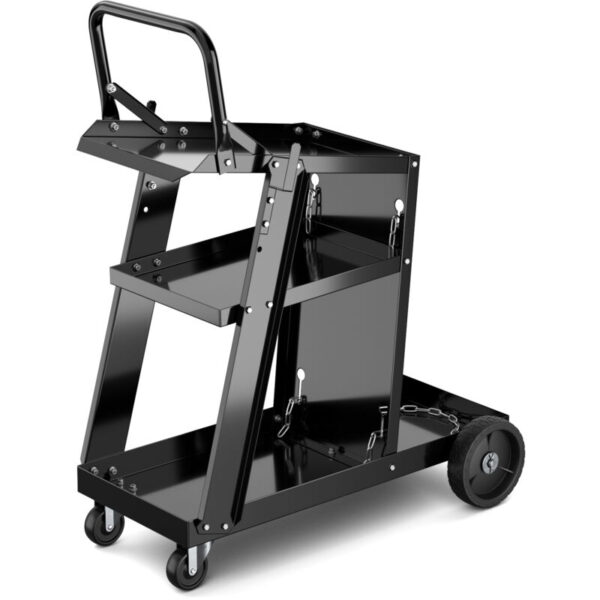 Chariot de soudage COSTWAY à trois niveaux, table inclinable et quatre roues