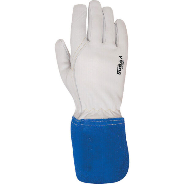 Gants JUBA 408TIG WELDY en cuir de chèvre avec manchette en croûte