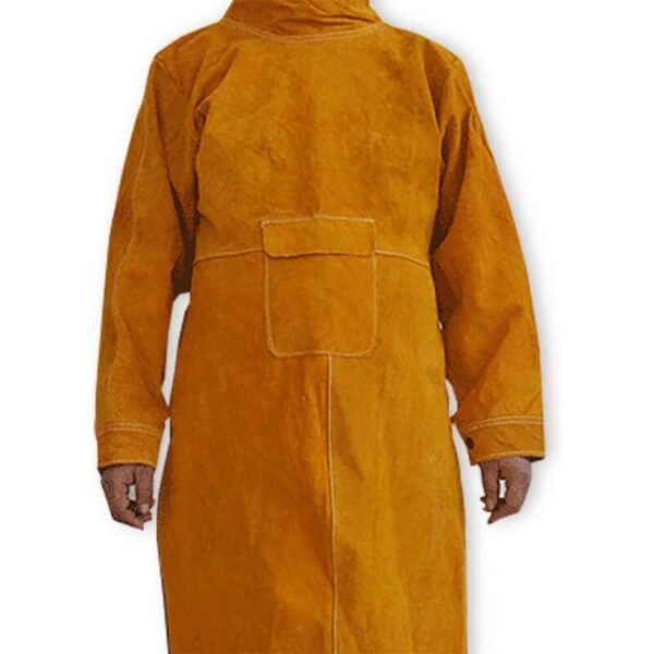Tablier de soudage SOLLBRY en cuir de vache, long modèle de protection