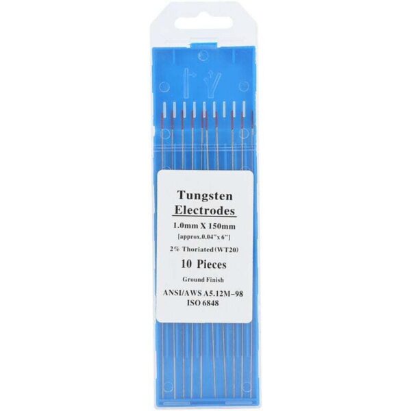 Électrode WT20 AIPERQ en tungstène thorié, lot de dix pièces