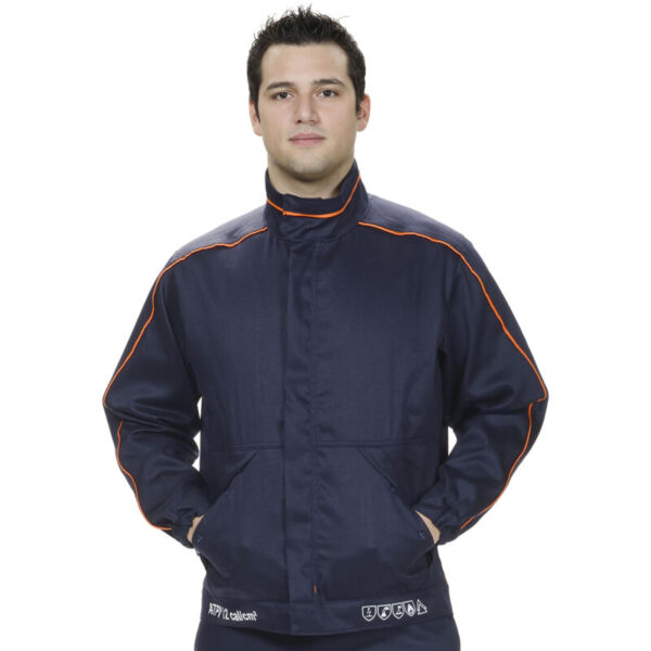 Veste de soudeur Penta Arc Flash bleu marine en coton polyester, taille S